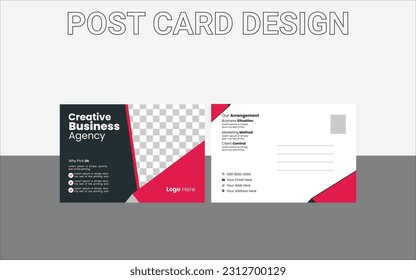 post card design template, post card design vector 