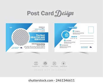 Post Card Design Template.Corporate and creative business,Colorful postcard template 