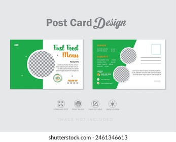 Post Card Design Template.Corporate and creative business,Colorful postcard template 