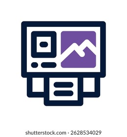 post card duotone icon. Sleek and modern vector icon for websites, mobile apps, marketing materials, and corporate design. Fully scalable and ready to use.