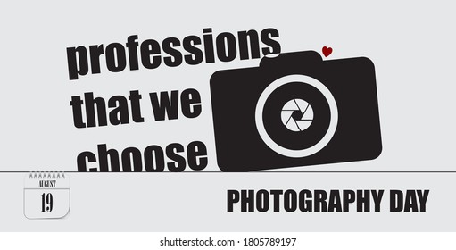 Post card for event august day Photography Day