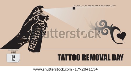 Post card for event august day Tattoo Removal Day