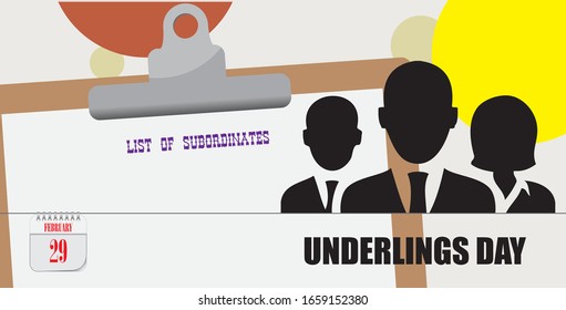 Post card for event fabruary day Underlings Day
