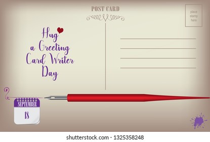 Post Card for event Greeting Card Writer Day.