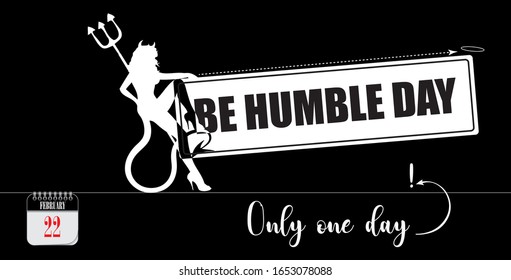 Post card for event january day Be Humble Day