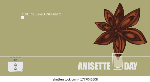 Post card for event july day Anisette Day