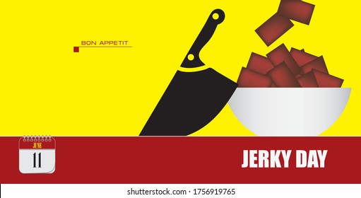 Post card for event june day Jerky Day