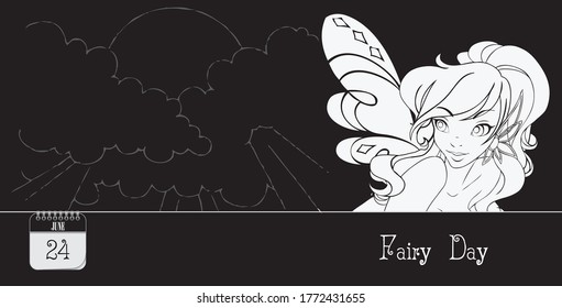 Post card for event june day Fairy Day