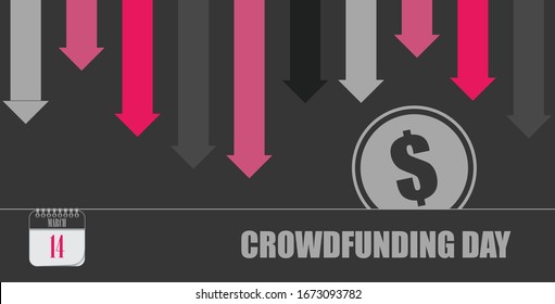 Post card for event march day Crowdfunding Day