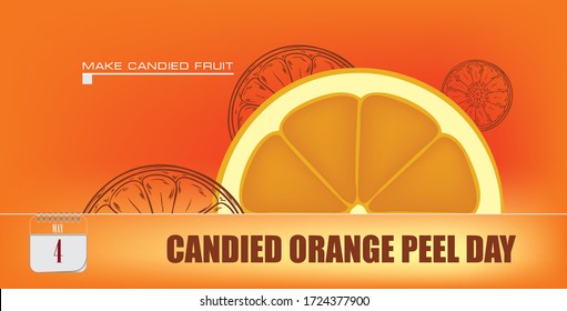 Post card for event may day Candied Orange Peel Day