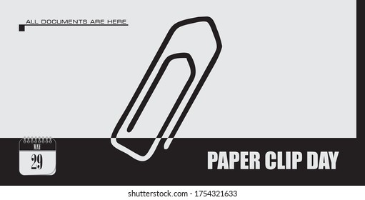 Post card for event may day Paper Clip Day