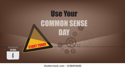 Post card for event november day Use Your Common Sense Day