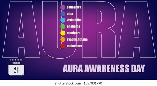 Post card for event november day Aura Awareness Day
