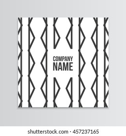 Post Card geometric Vector Design Template