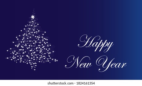 Post card happy new year, vector illustration, elements for design