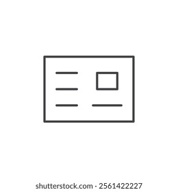 Post card icon Vector logo set flat