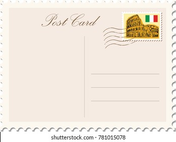 Tarjeta postal de Roma, Italia vecor