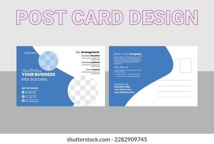 Post card template, Post Card Design Template Vector, Design Post Card