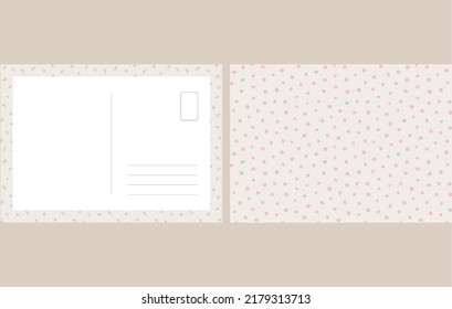 Post card template, printable thank you, 	biomorphic sketch

