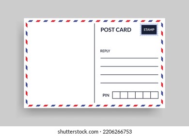 Post card template vector graphic