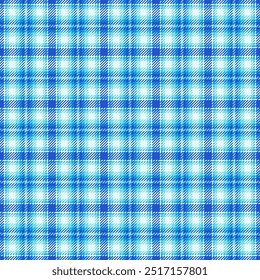 Post check background seamless, comfortable plaid tartan vector. Mosaic textile pattern texture fabric in cyan and light colors.