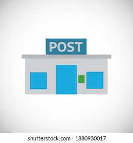 Post colored icon on white background for banners and advertising 