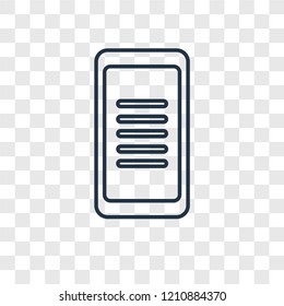 post concept vector linear icon isolated on transparent background, post concept transparency concept in outline style