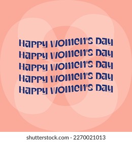 post congratulating women's day in shades of pink and blue