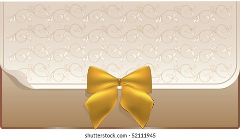 Post congratulatory envelope with a bow