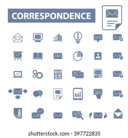 post, correspondence icons
