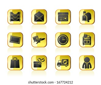 Post, correspondence and Office Icons - vector icon set