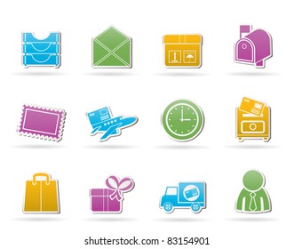 Post, correspondence and Office Icons - vector icon set