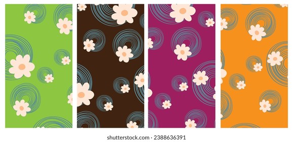 post creative Vector set. Background template with copy space for text and images design by abstract colored shapes, line arts , Tropical leaves warm color of the earth tone