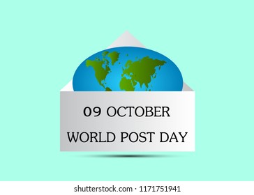 Post Day or International Postal Day vector background , Social media Posting