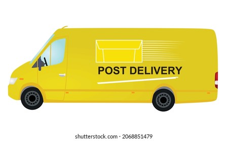 Post delivery truck. vector illustration