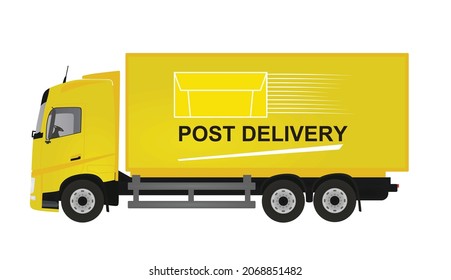 Post delivery truck. vector illustration