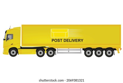 Post delivery truck. vector illustration