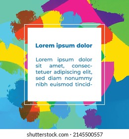 Post Design, Modern art paint and brush, Post Design Vector Template.