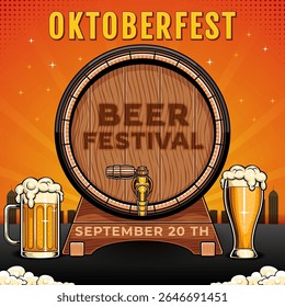 Post Design para o festival Oktoberfest