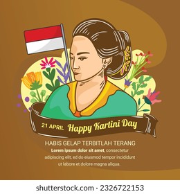 post design for social media in commemoration of kartini day