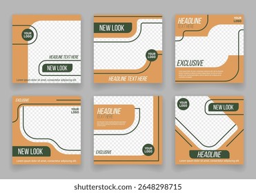 Post design template. Social media banner with abstract square layout for marketing, digital ad or business promotion. Vector frame for website, flyer, fashion sale or modern corporate presentation.

