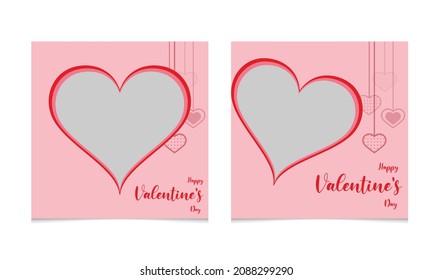 diseño de post para diseño de fondo de plantilla de día valentino e ilustración parte seis