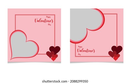 post design for valentine day template background design and illustration part three