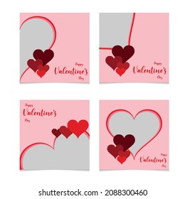 diseño de post para diseño de fondo de plantilla de día valentino e ilustración parte siete