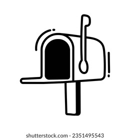 Post doodle Icon Design illustration. Business Symbol on White background EPS 10 File