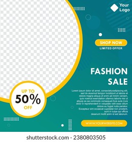 Post editable template for social media advertising. Suitable for social media posting and web internet advertising. Vector illustration