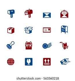 Post element vector silhouette color icons set on white background. Premium quality outline symbol collection. Stroke vector logo concept, web graphics.