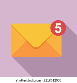 Post envelope icon flat vector. Mail letter. Email open