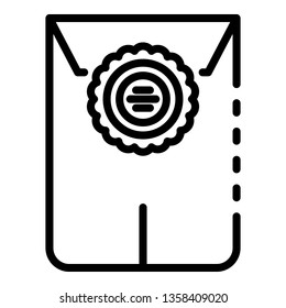 Post envelope icon. Outline post envelope vector icon for web design isolated on white background