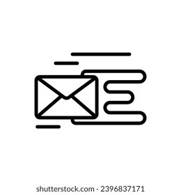 Ilustración del vector de contorno de correo postal Express